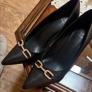 INC Black Women's Shoes with Gold Accent